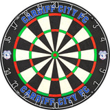 Cardiff City FC - Official Licensed - Professional Dartboard - Crest and Wordmark
