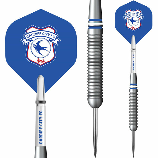 Cardiff City FC - Official Licensed - Steel Tip Darts - Brass - 22g