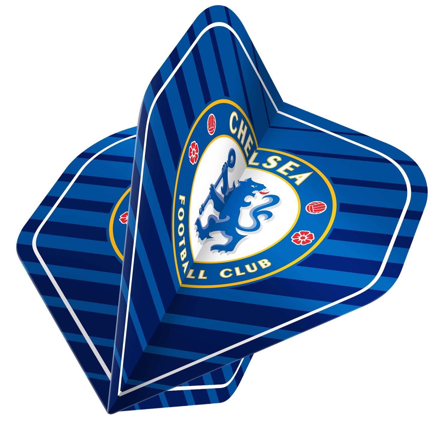 Chelsea Football Dart Flights - 100 Micron - No2 - Std - F2 - Stripe Logo
