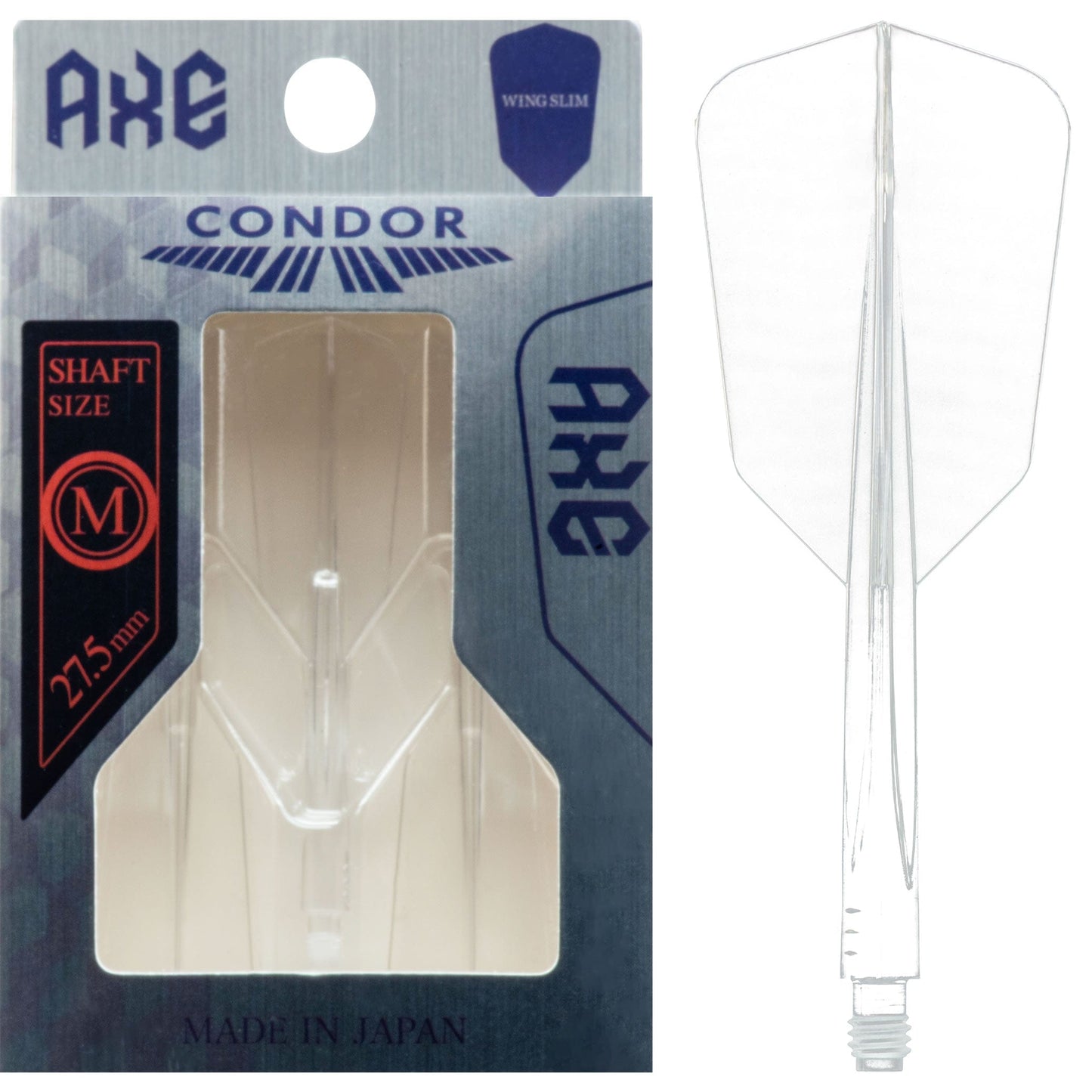 Condor AXE Dart Flights - Slim - Wing - Clear Medium