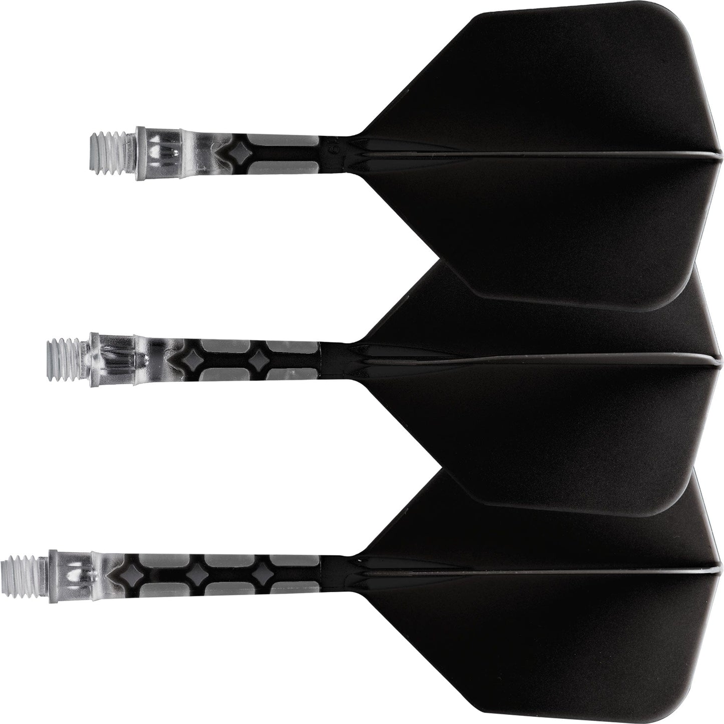 Cuesoul Rost T19 Integrated Dart Shaft and Flights - Big Wing - Clear with Black Flight