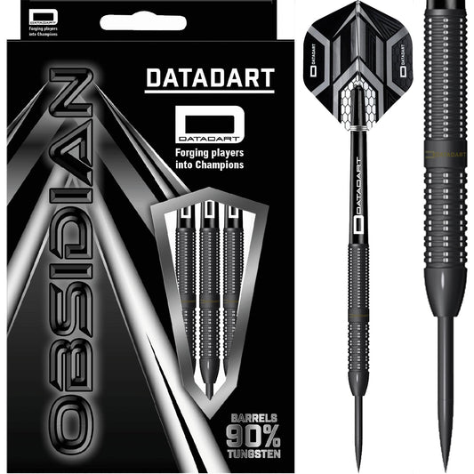 Datadart Obsidian Darts - Steel Tip - 90% - Straight - Black PVD 22g