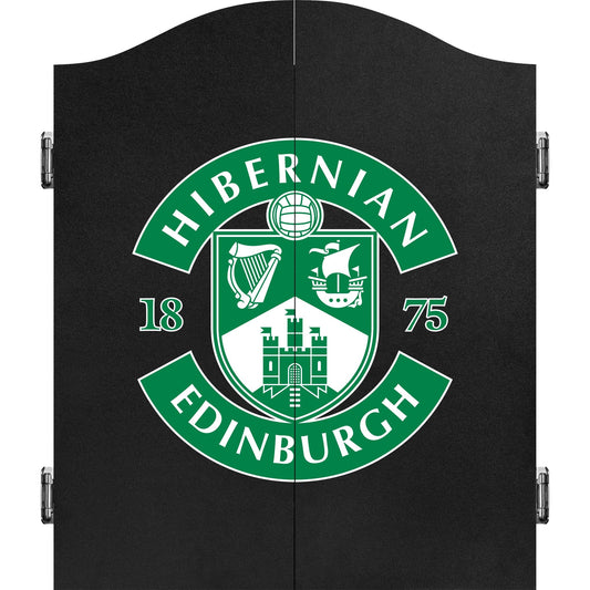 Hibernian FC - Official Licensed - Dartboard Cabinet - C2 - Black Crest