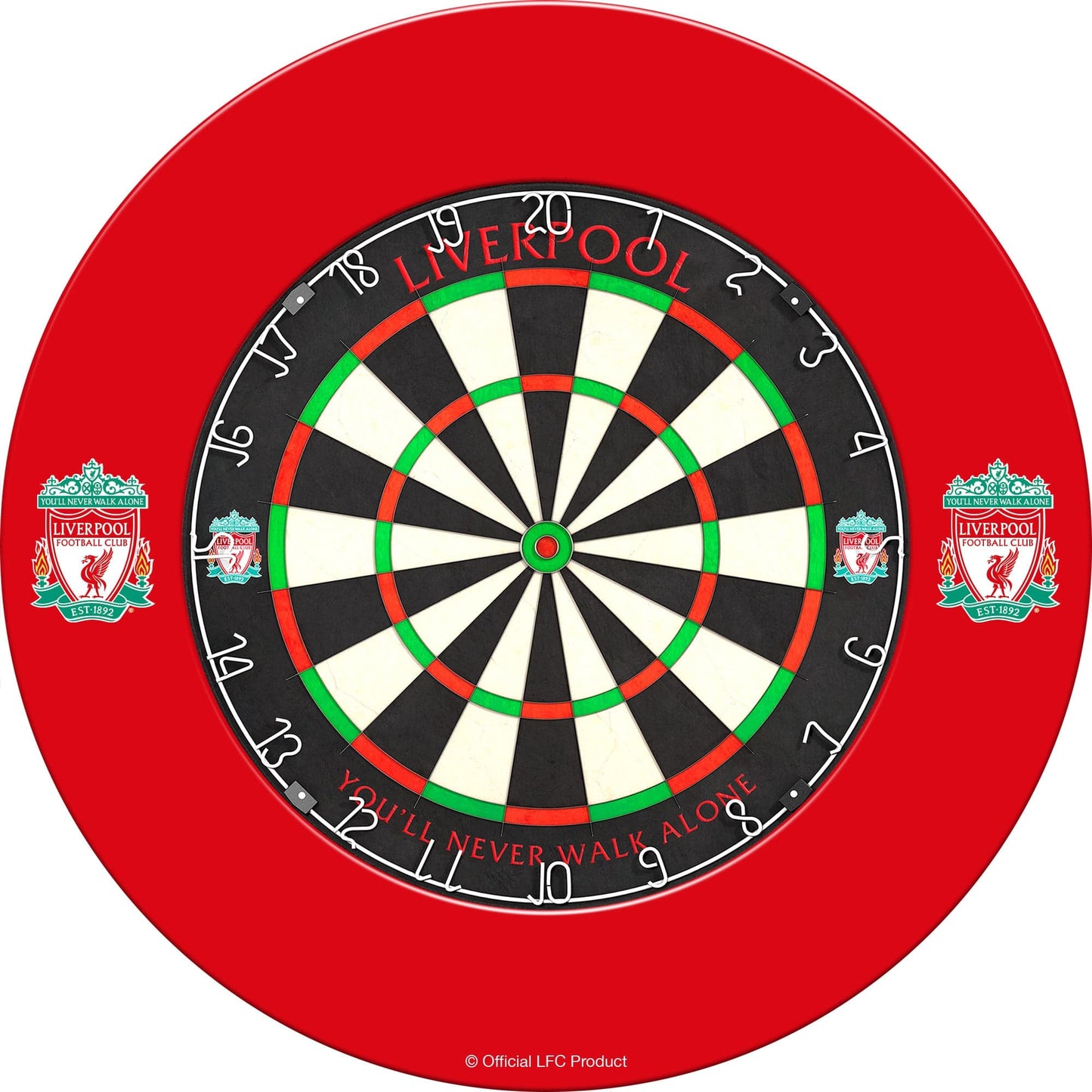 Liverpool FC Dartboard Surround - Official Licensed - LFC - S4 - Red - Crest