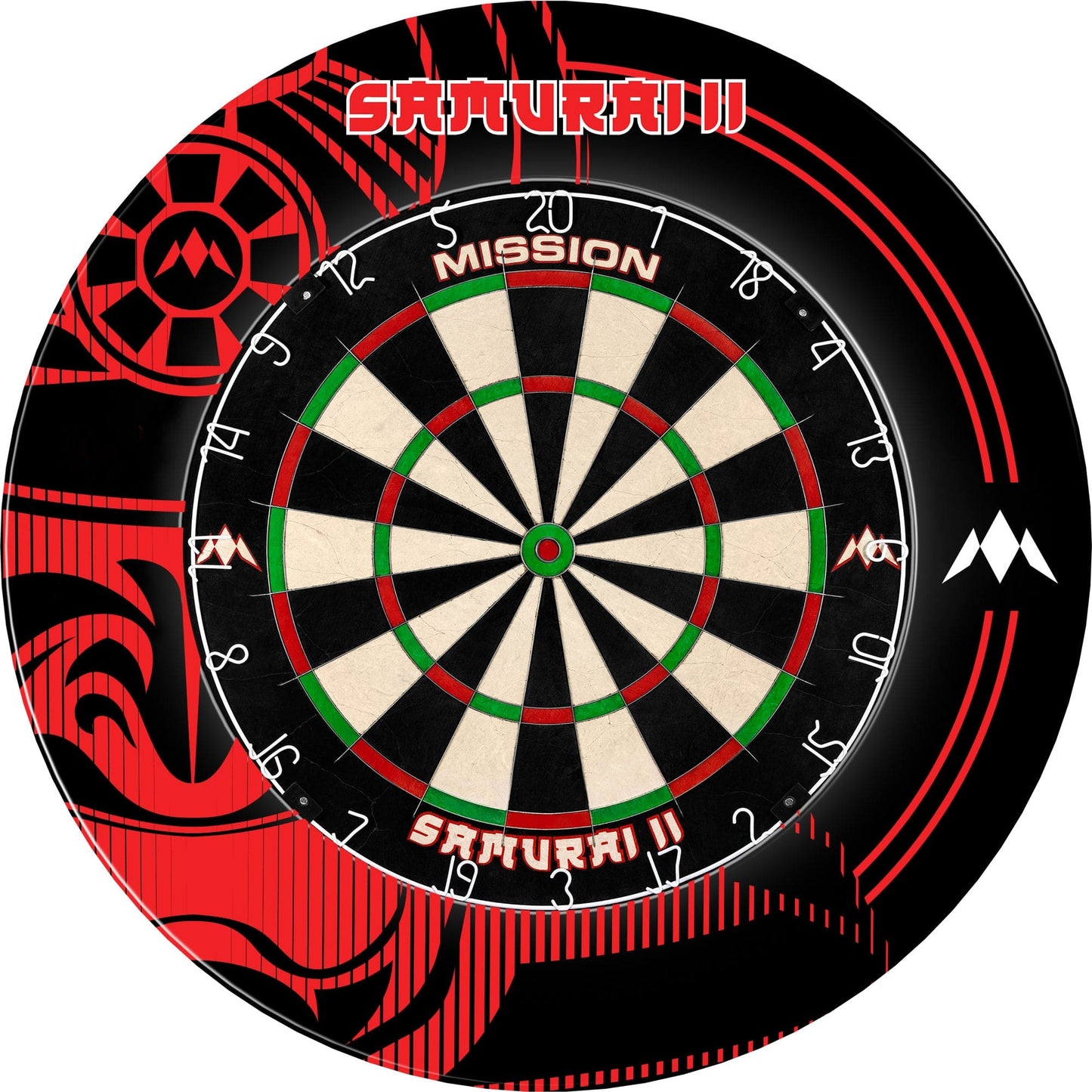 Mission Samurai II Professional Dartboard Surround - Red