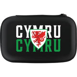 Wales FA - Cymru - Large Darts Case - Black - W3 - Welsh Crest on Cymru