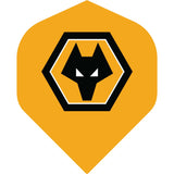 Wolverhampton Wanderers FC Dart Flights - 100 Micron - No2 - Std - Wolves - F1 - Yellow Crest