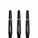 XQMax Polycarbonate Dart Shafts - Solid Colour with Logo - includes Springs - Black Short