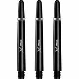 XQMax Polycarbonate Dart Shafts - Solid Colour with Logo - includes Springs - Black Medium