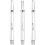 XQMax Polycarbonate Dart Shafts - Solid Colour with Logo - includes Springs - White Medium