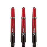 XQMax Gradient Polycarbonate Dart Shafts - with Logo - includes Springs - Black & Red Tweenie