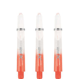 XQMax Gradient Polycarbonate Dart Shafts - with Logo - includes Springs - Transparent & Red Tweenie