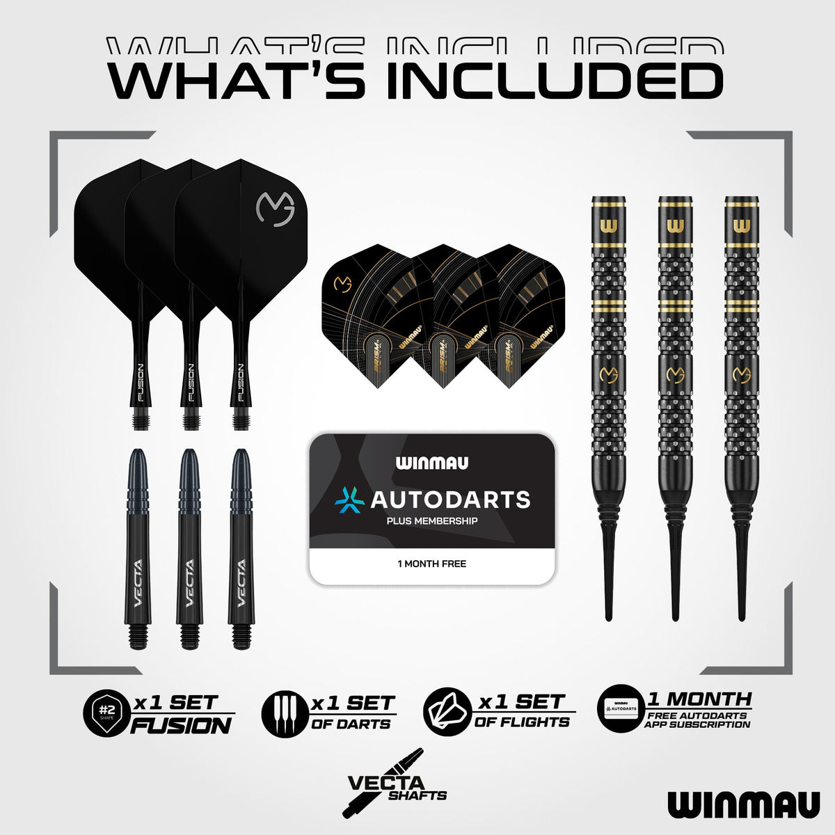 Winmau Michael van Gerwen Darts - Soft Tip - 90% Tungsten - W-Max 18g