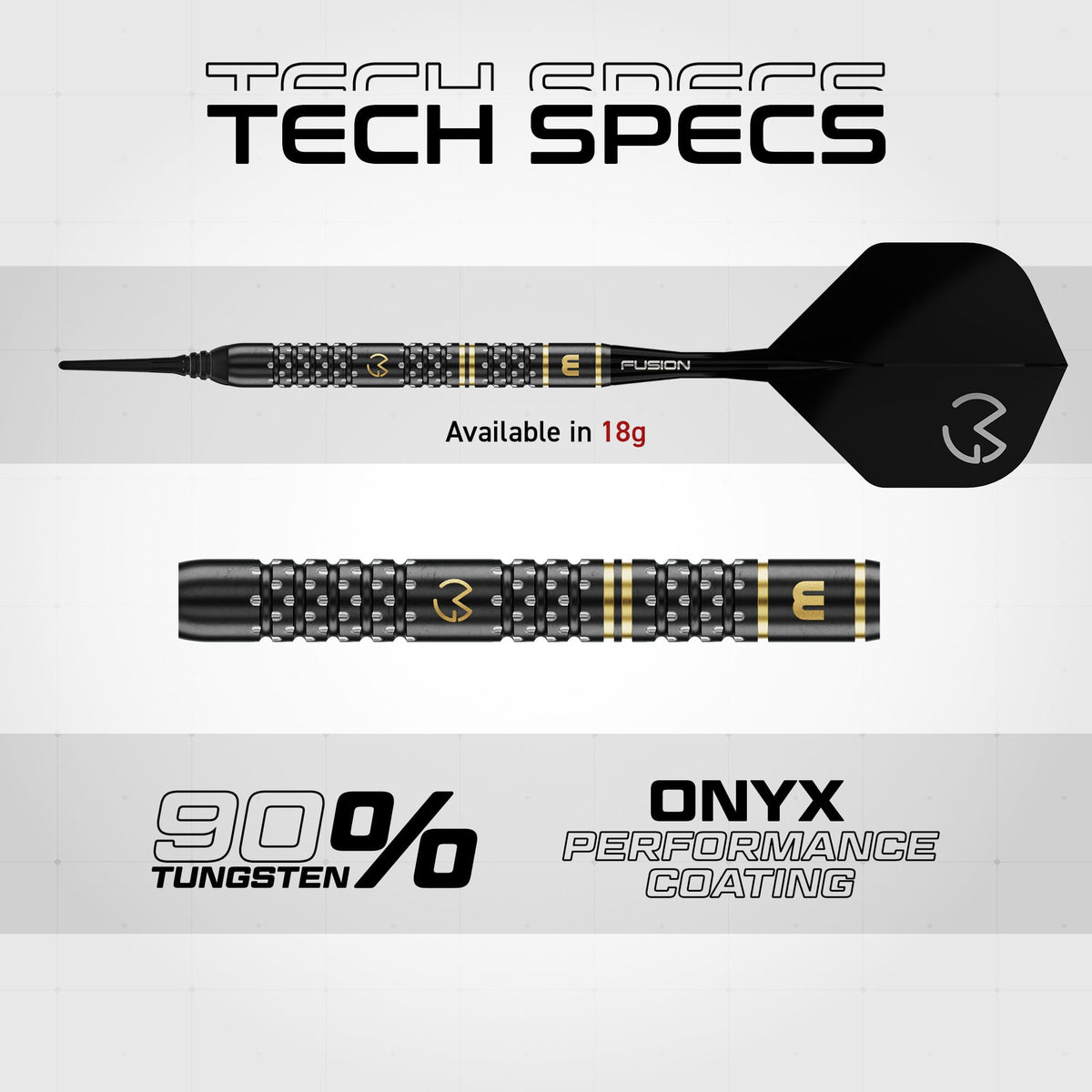 Winmau Michael van Gerwen Darts - Soft Tip - 90% Tungsten - W-Max 18g