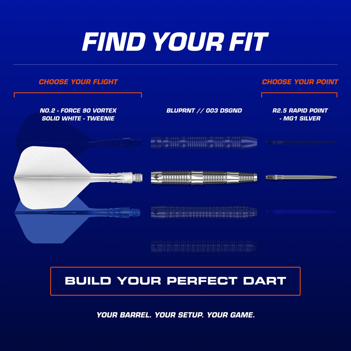 Mission BLUPRNT R2.5 Darts - Steel Tip - 90% Tungsten - SKTCH