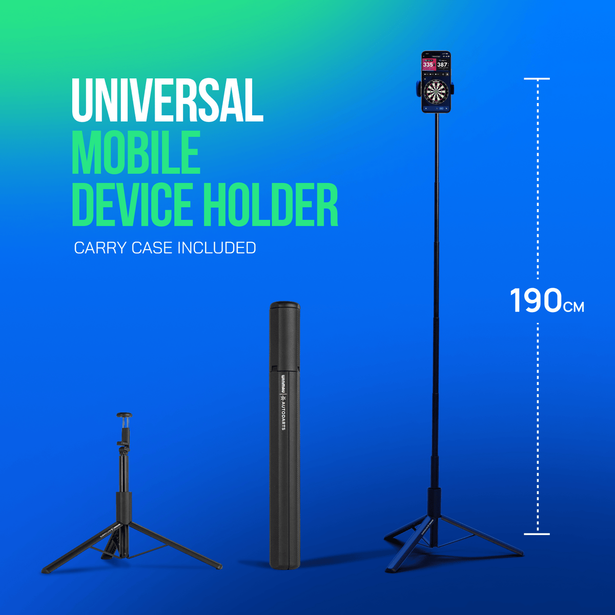 Winmau Autodarts Tripod Bundle - Travel Stand & 12 Month Lens Subscription