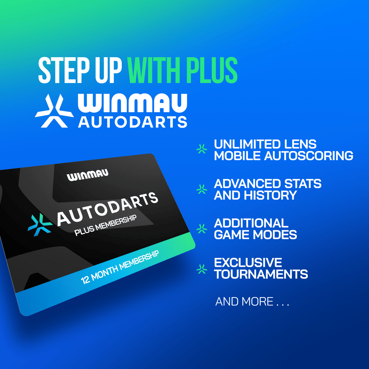 Winmau Autodarts Tripod Bundle - Travel Stand & 12 Month Lens Subscription