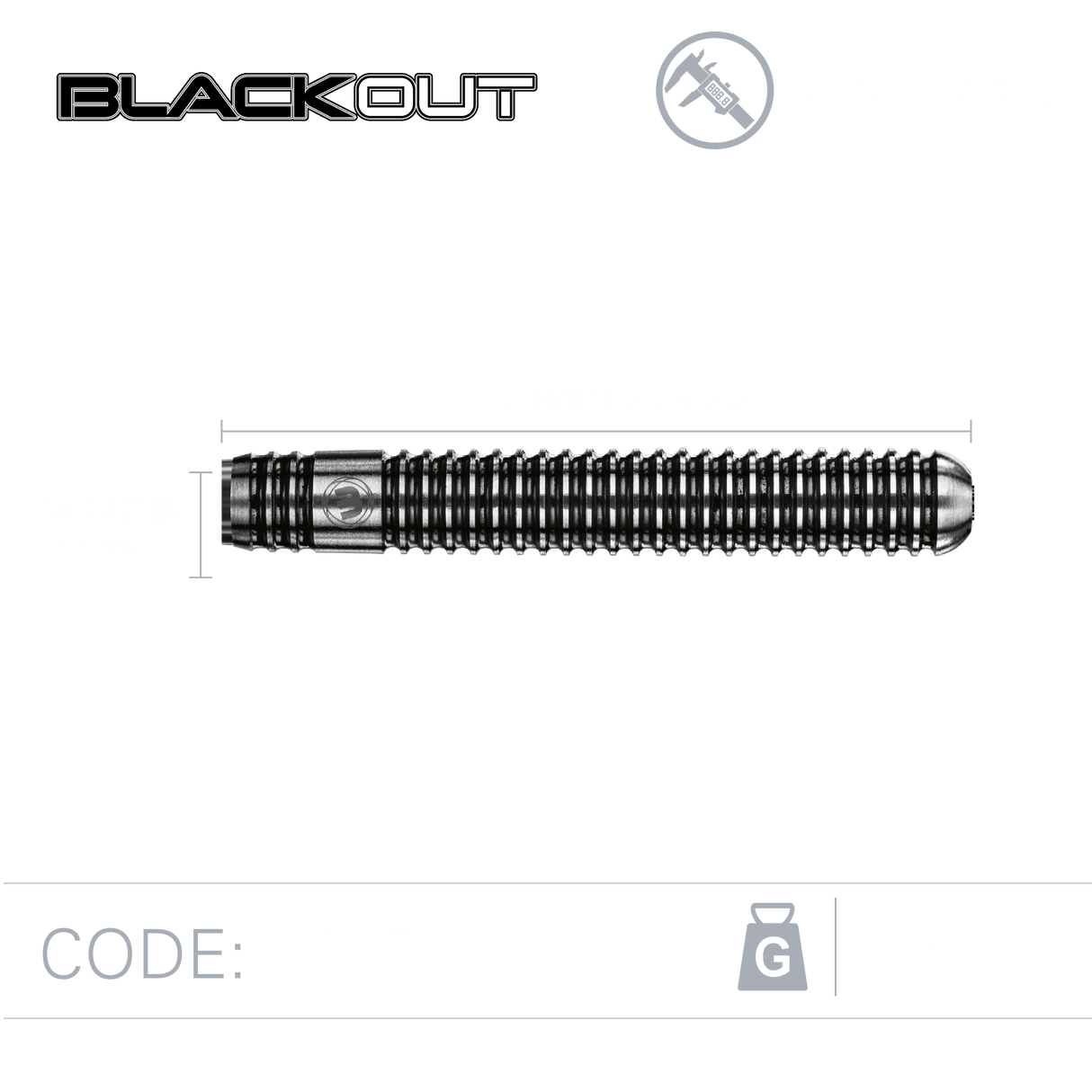 Winmau Blackout Darts - Steel Tip - 90% Tungsten - Style 2
