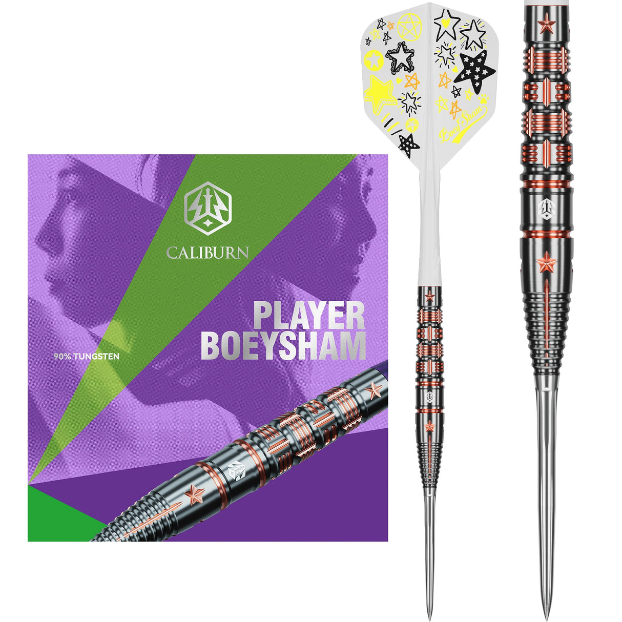 Caliburn Players Darts - Steel Tip - 90% Tungsten - Boeysham