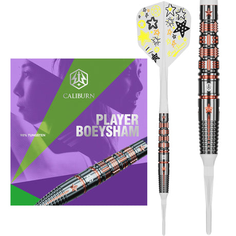 Caliburn Players Darts - Soft Tip - 90% Tungsten - Boeysham 19g