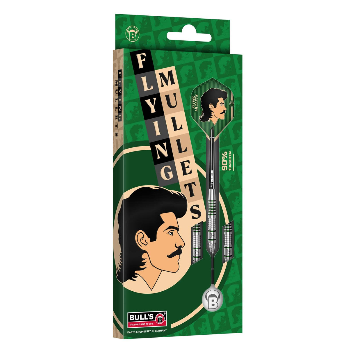 BULL'S Flying Mullet Darts - Steel Tip - 90% Tungsten