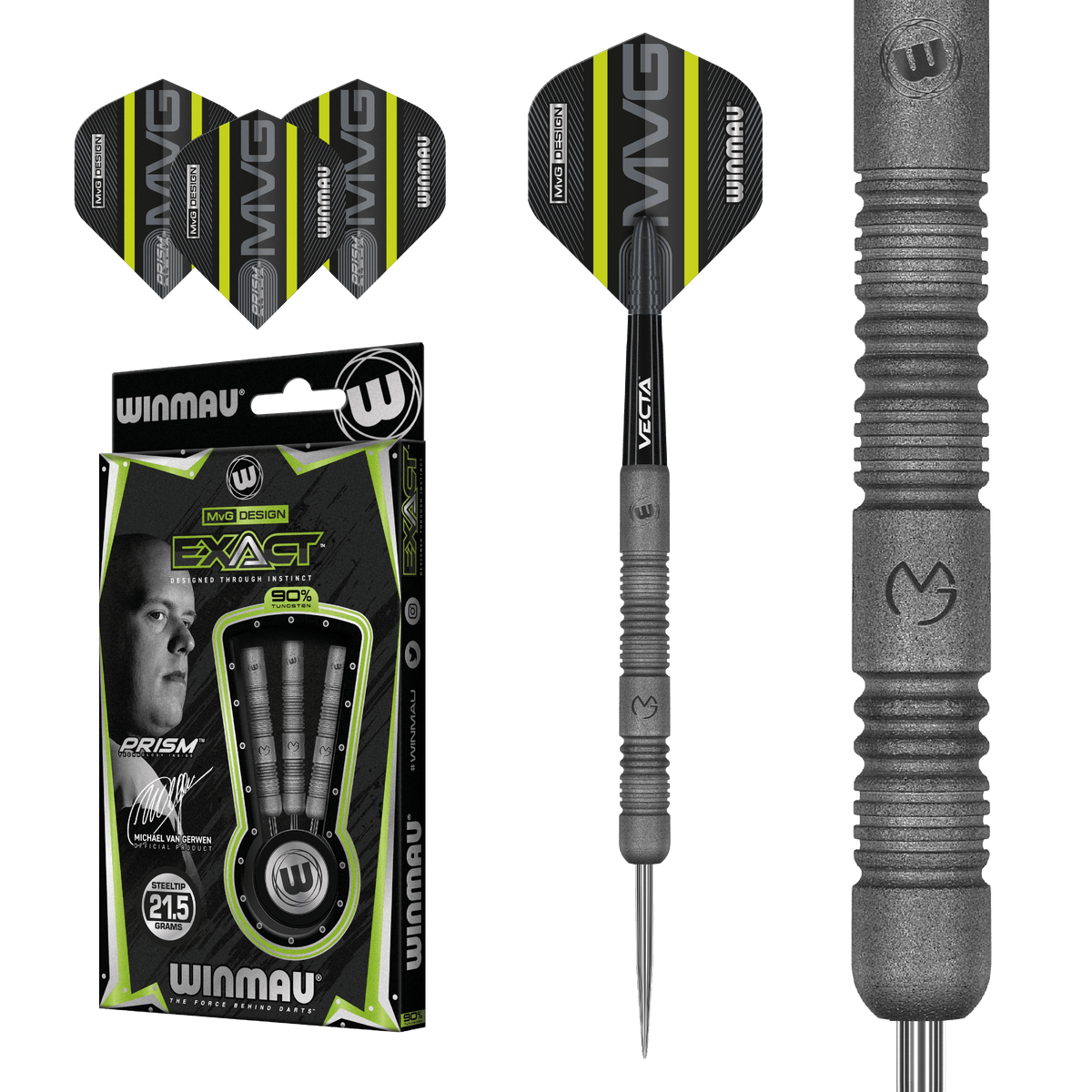 Winmau Michael van Gerwen Darts - Steel Tip - 90% Tungsten - Exact
