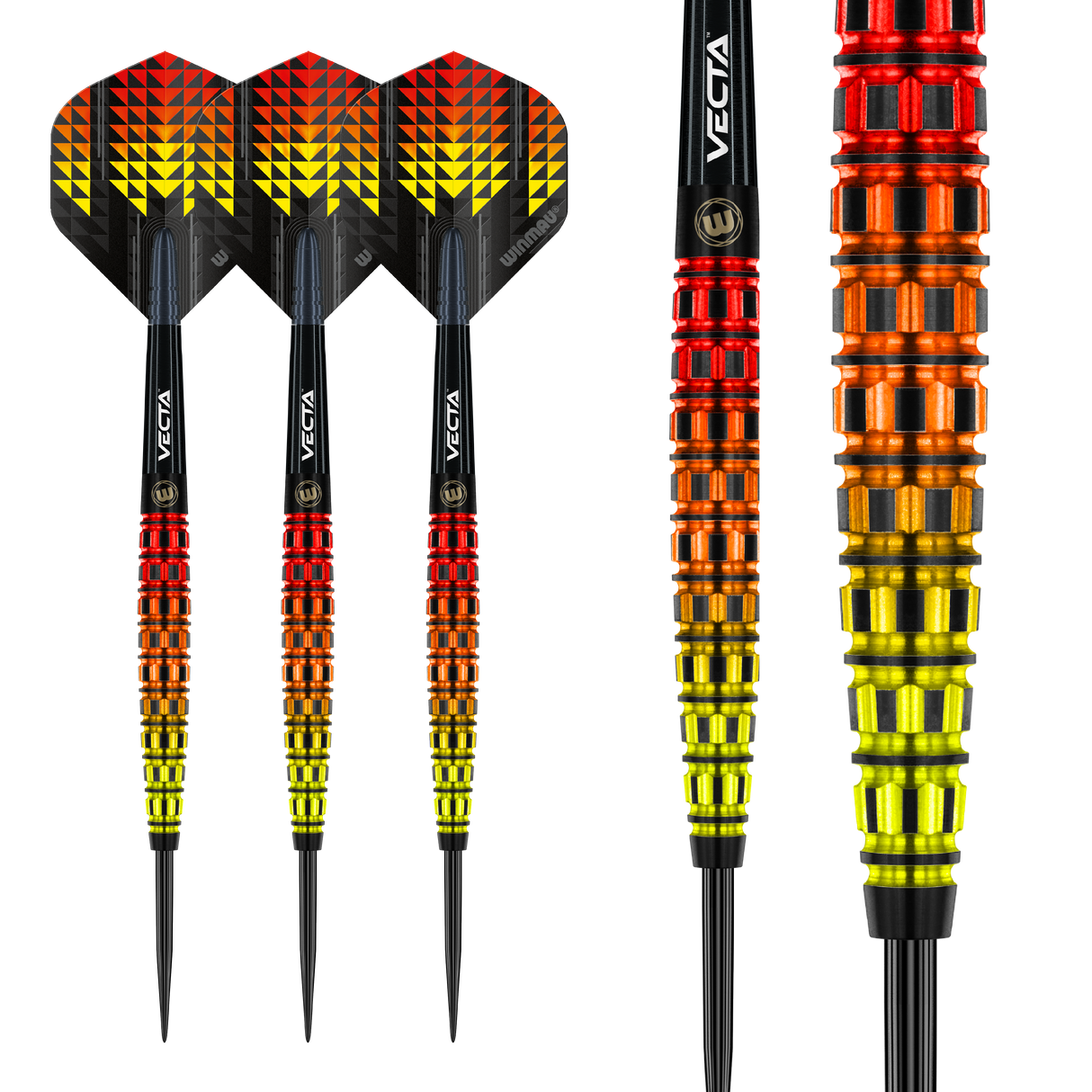 Winmau Firestorm Darts - Steel Tip - 90% Tungsten - Flame 2
