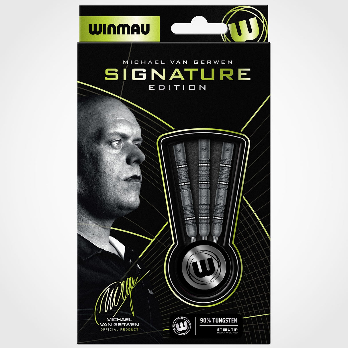 Winmau Michael van Gerwen Darts - Steel Tip - 90% Tungsten - Signature