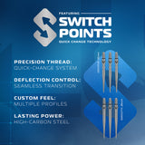 Winmau Lunaris Switch Darts - Steel Tip - 90% Tungsten - Tapered
