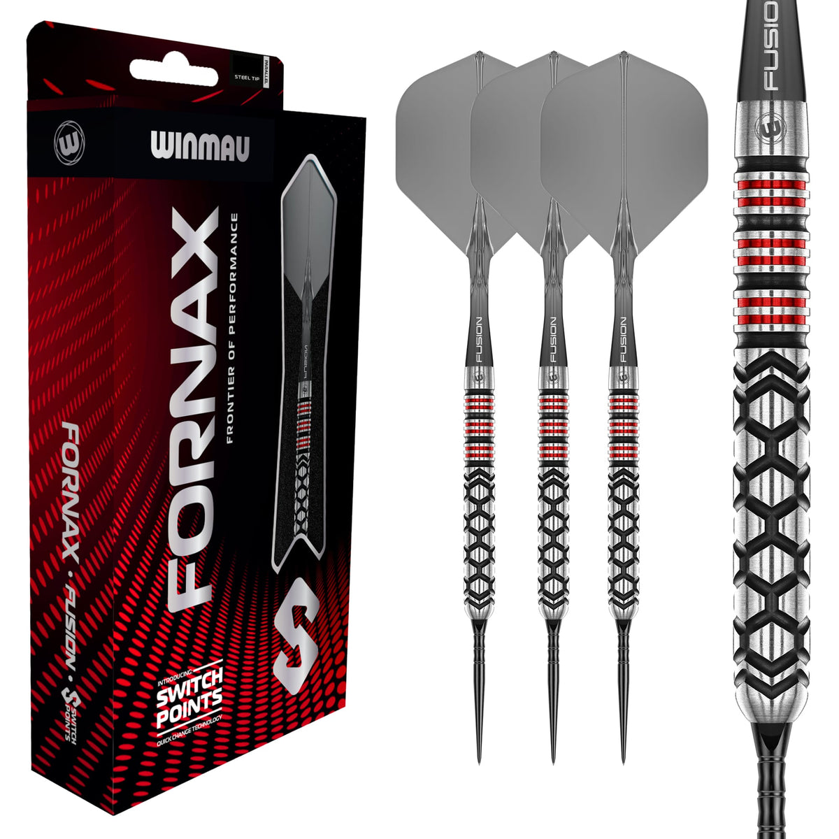 Winmau Fornax Switch Darts - Steel Tip - 90% Tungsten - Parallel