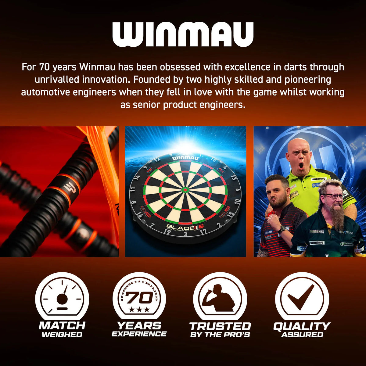Winmau Emma Paton Darts - Steel Tip - 90% Tungsten - 23g