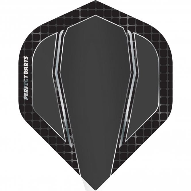 *Perfect Darts Flights - Extra Strong - No2 - Std - Terraforce - Black & Smokey