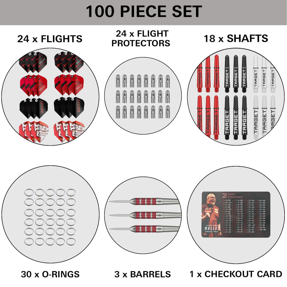 Target Stephen Bunting Darts - 100 piece Accessory Kit
