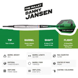 BULL'S Danny Jansen Darts - Soft Tip - 90% Tungsten - G2 20g