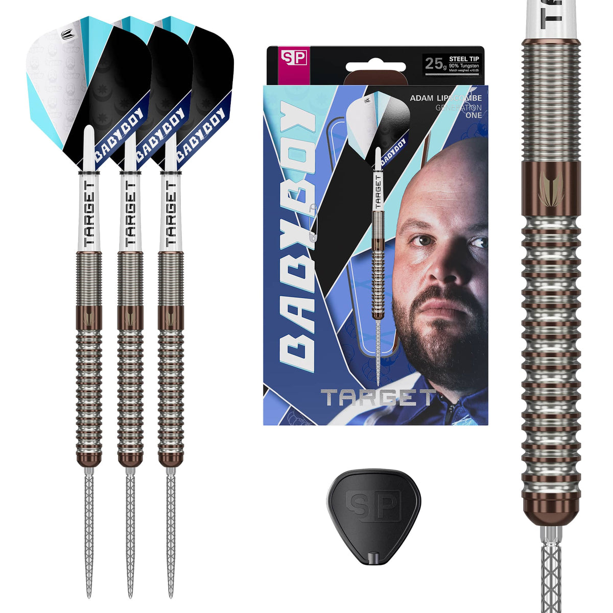 Target Adam Lipscombe Darts - Steel Tip - 90% Tungsten 25g