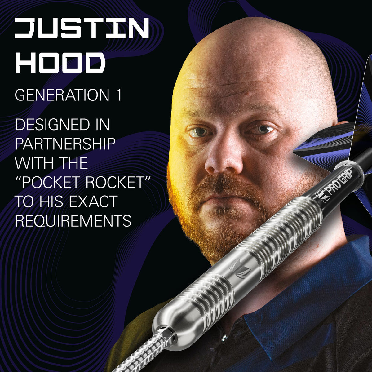 Target Justin Hood Darts - Steel Tip - 90% Tungsten 23g