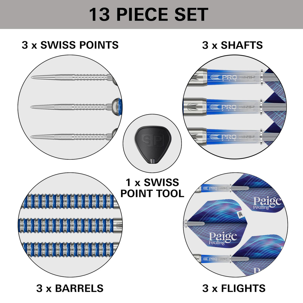 Target Paige Pauling Darts - Steel Tip - 90% Tungsten 22g