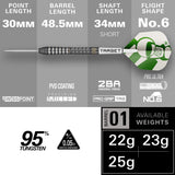 Target Charlie Manby Darts - Steel Tip - 95% Tungsten