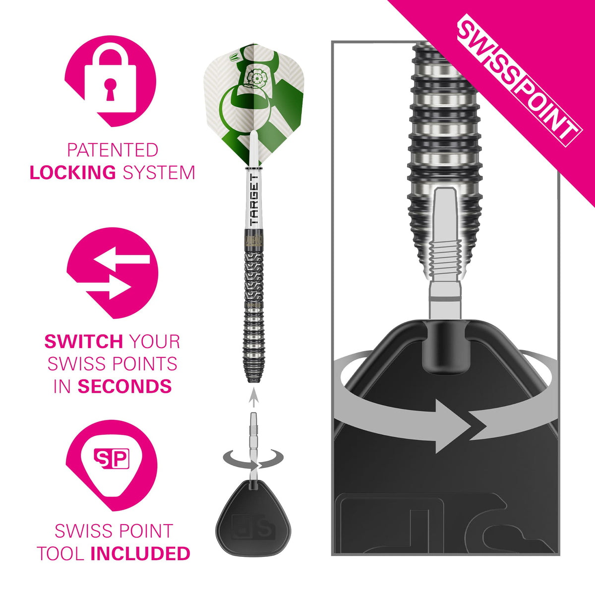 Target Charlie Manby Darts - Steel Tip - 95% Tungsten