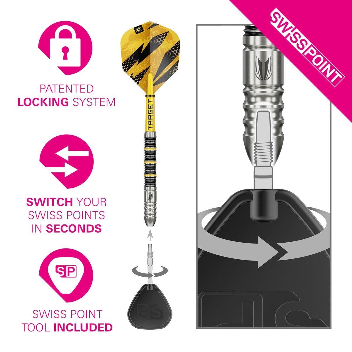 Target Buzz Darts - Steel Tip - 90% Tungsten - SP02