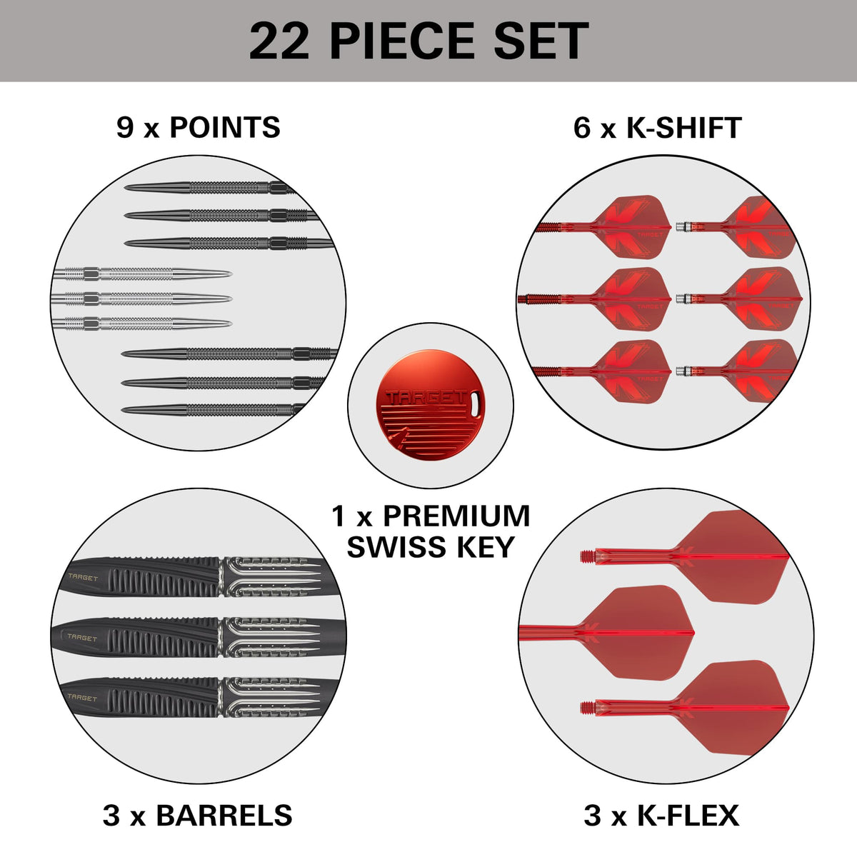 Target Shift Darts - Steel Tip - 90% Tungsten