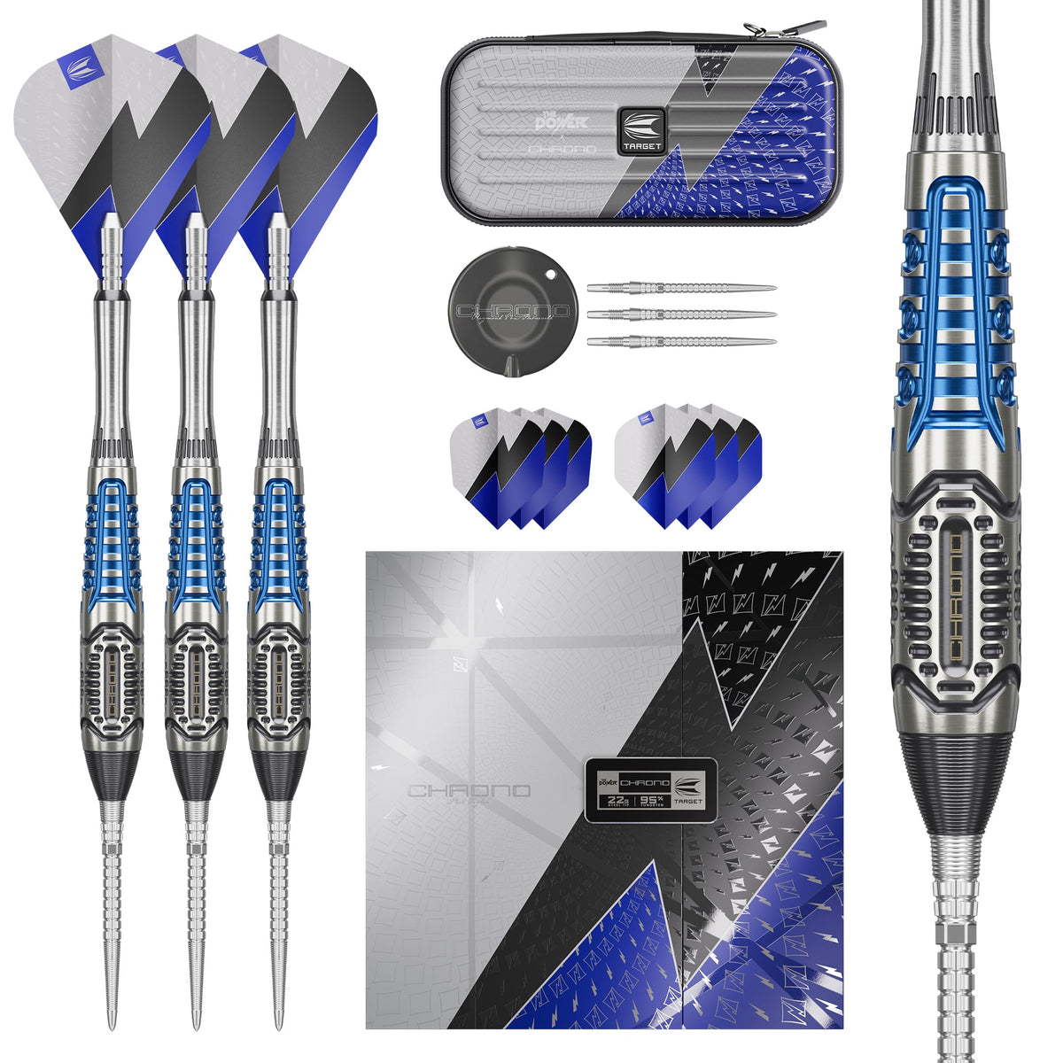 Target Phil Taylor Darts - Steel Tip - 95% Tungsten - Power Chrono