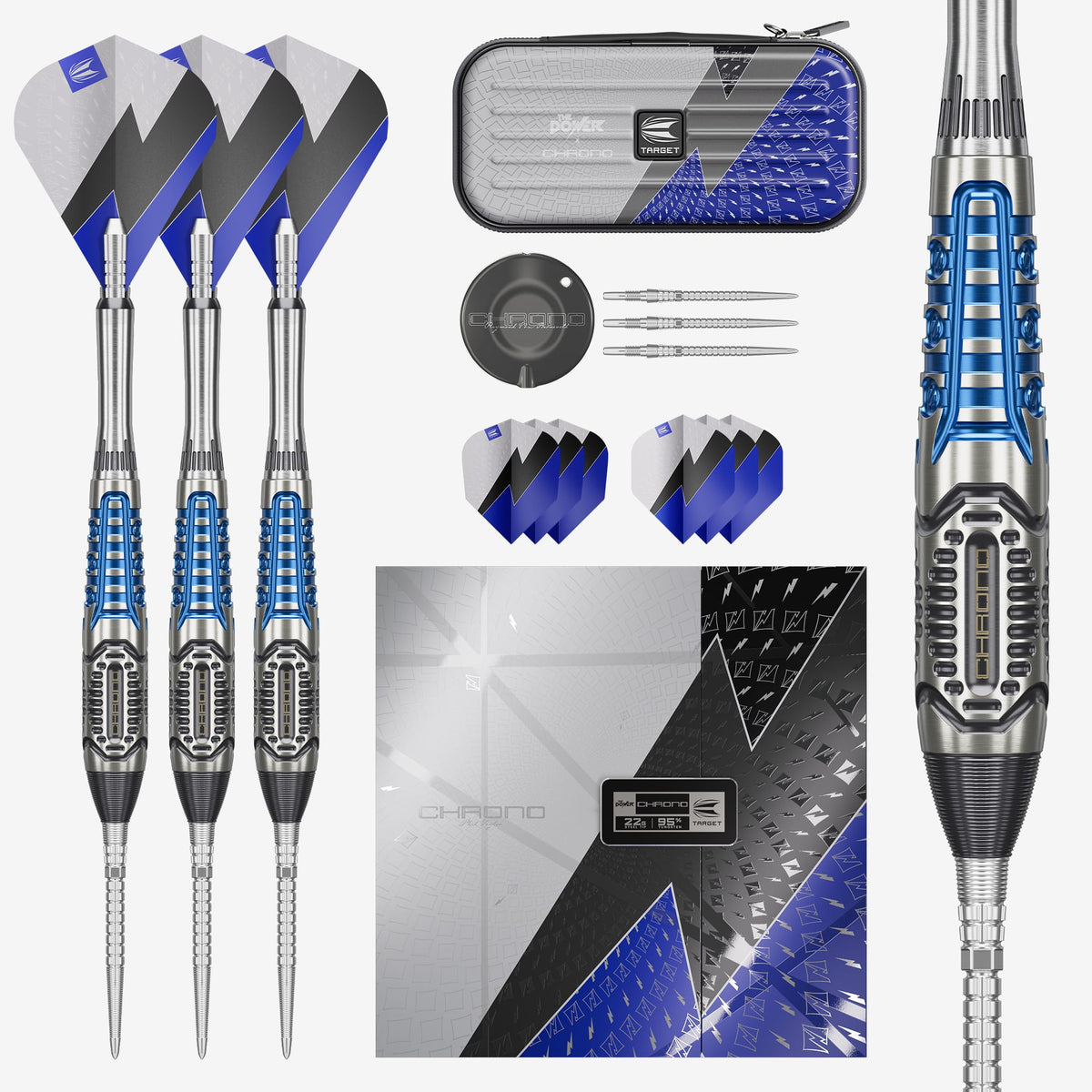 Target Phil Taylor Darts - Steel Tip - 95% Tungsten - Power Chrono
