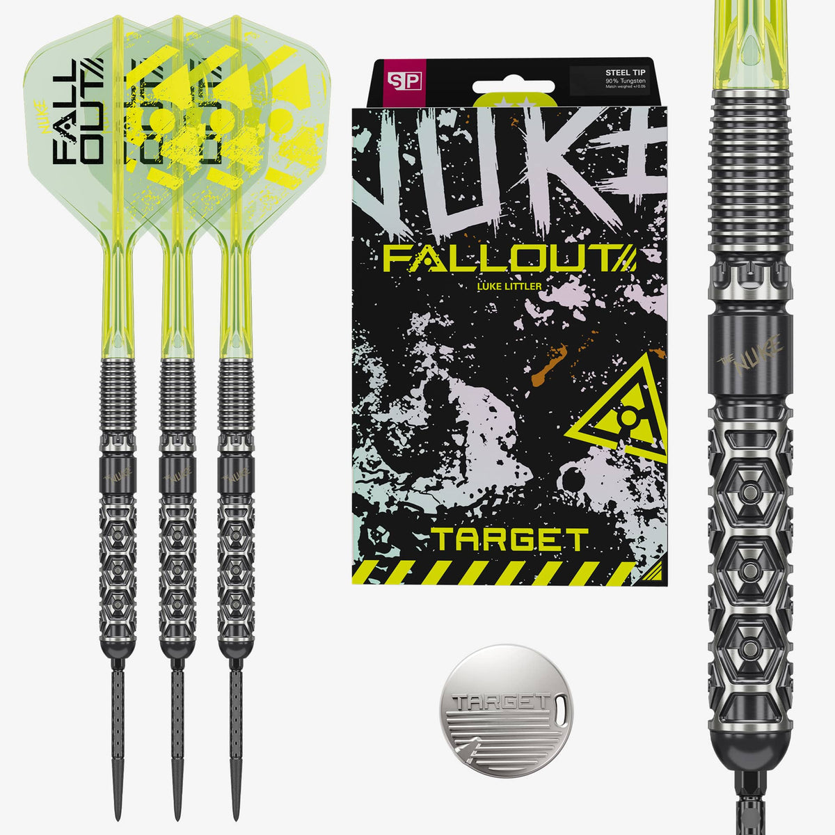 Target Luke Littler Darts - Steel Tip - 90% Tungsten - Fallout
