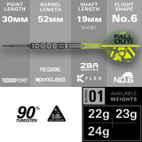 Target Luke Littler Darts - Steel Tip - 90% Tungsten - Fallout