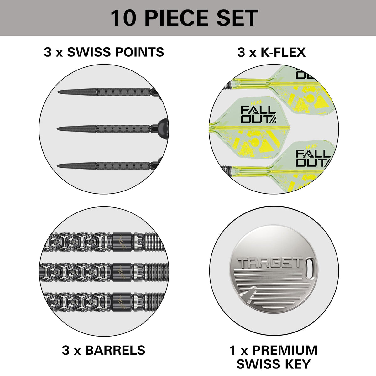 Target Luke Littler Darts - Steel Tip - 90% Tungsten - Fallout