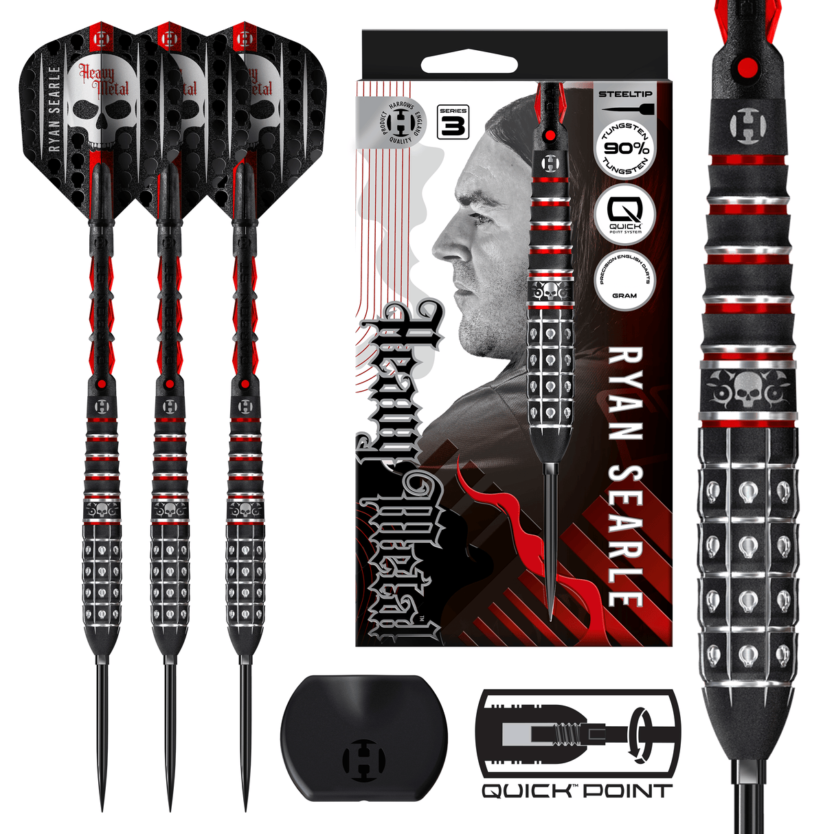 Harrows Ryan Searle Darts - Steel Tip - 90% Tungsten - Series 3