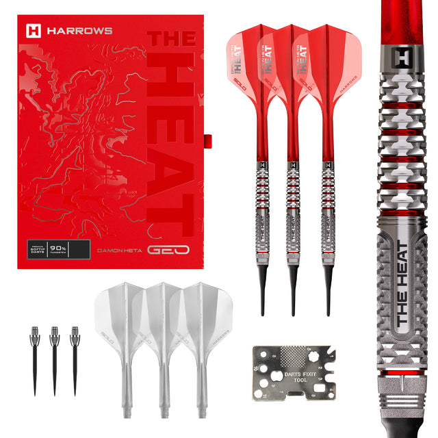 Harrows Damon Heta Darts - Soft Tip - 90% Tungsten - Geo 20g