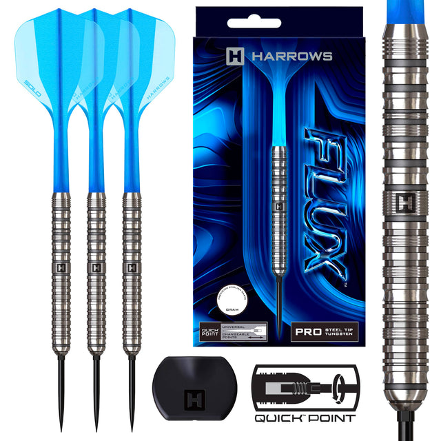 Harrows Flux Darts - Steel Tip - 90% Tungsten