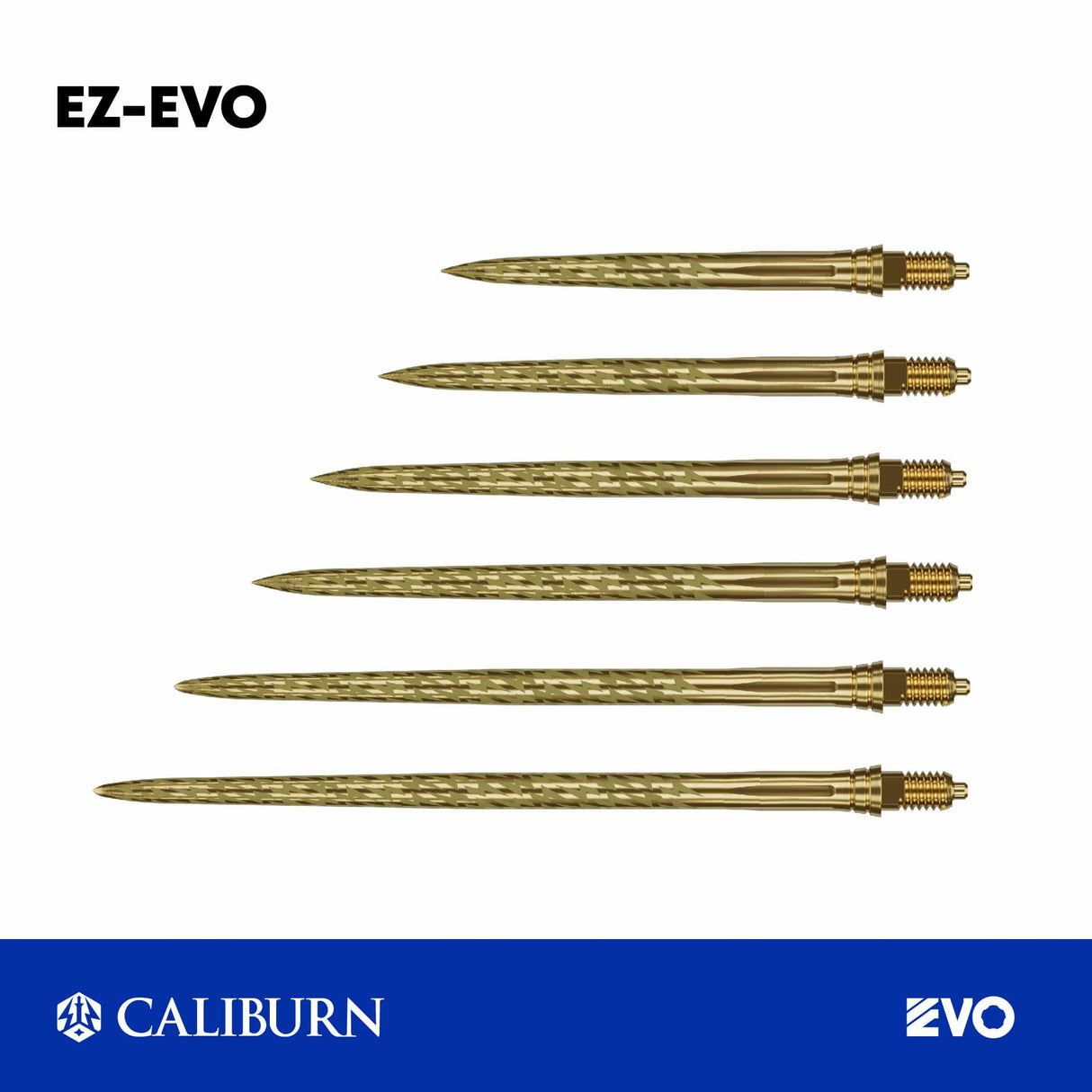 CALIBURN EZ-EVO Dart Points - Steel Tip - Laser Lightning